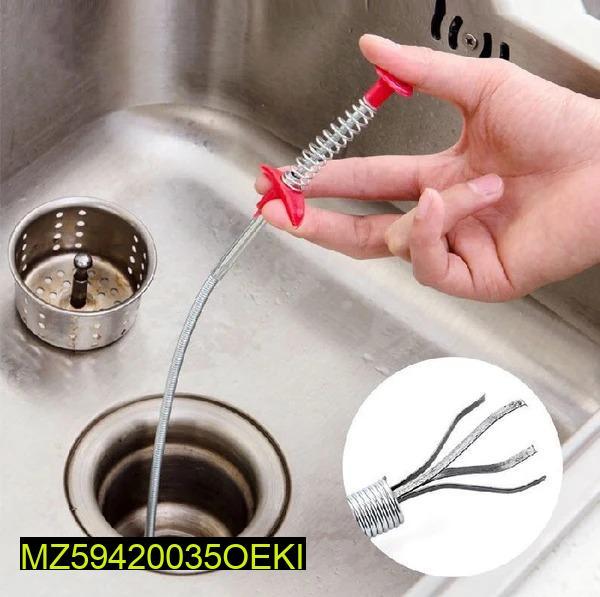 Flexible Drain Cleaning Claw Tool – Spring Pipe & Sink Hair Remover
